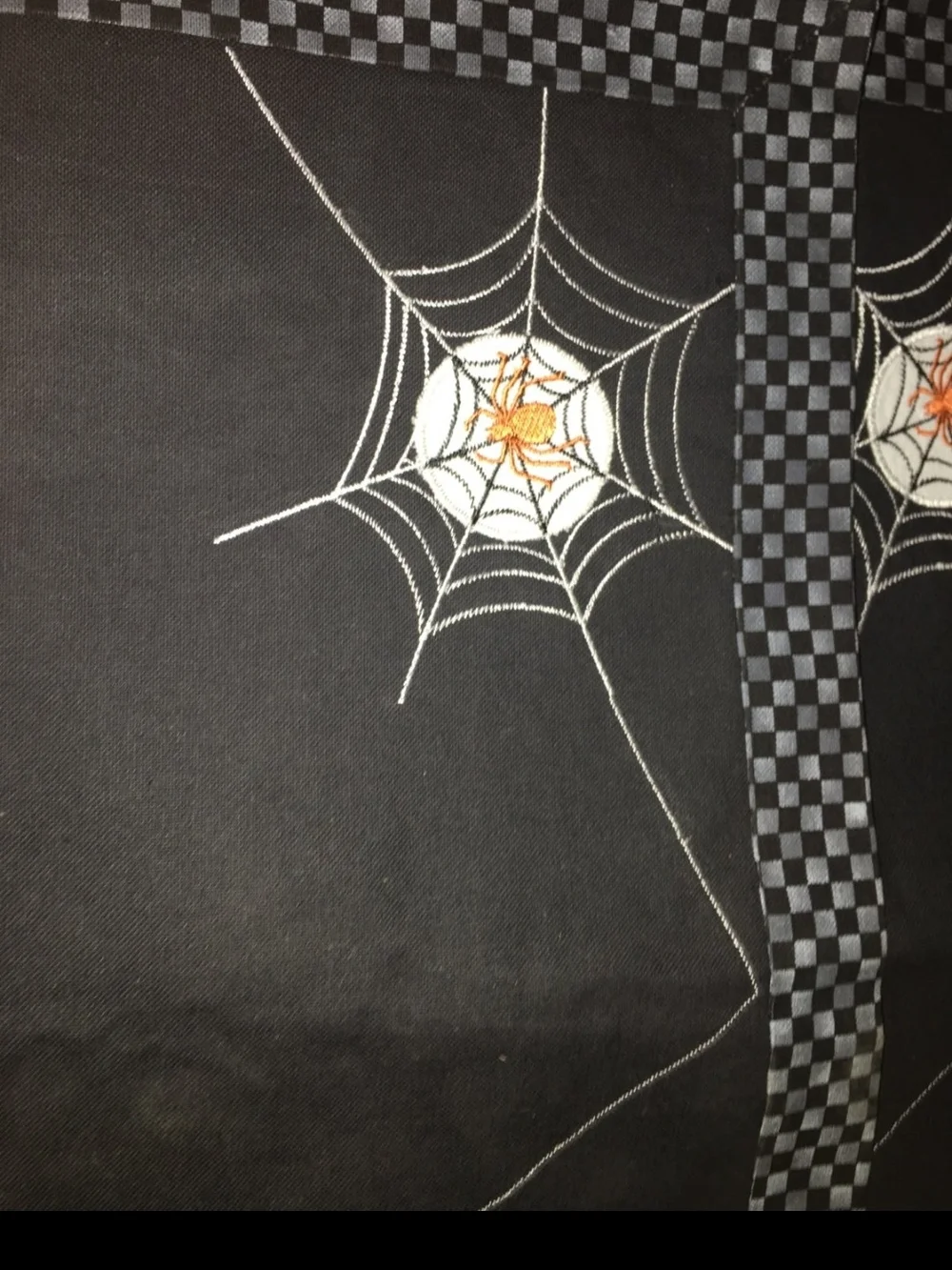 Halloween Spiderweb Set Of 4 Table Placemat Set in Black and Orange